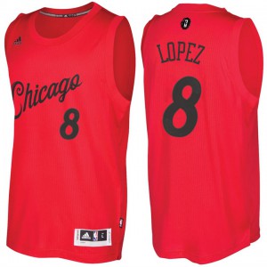 Robin Lopez Chicago Bulls NBA 2016-17 Day Men's #8 Christmas Jersey - Red 352393-127
