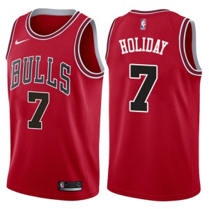 Justin Holiday Chicago Bulls 2017-18 Season Men's #7 Icon Jersey - Red 285307-281