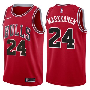 Lauri Markkanen Chicago Bulls 2017-18 Season Men's #24 Icon Jersey - Red 322737-785