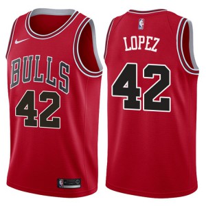 Robin Lopez Chicago Bulls 2017-18 Season Men's #42 Icon Jersey - Red 513798-743