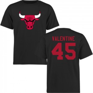 Denzel Valentine Chicago Bulls 2016 NBA Draft Pick Men's #45 Name & Number T-Shirt - Black 723742-487