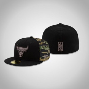 Chicago Bulls 59FIFTY Fitted Men's Camo Panel Hat - Black 398074-679