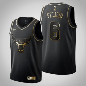 Cristiano Felicio Chicago Bulls Men's #6 Golden Edition Jersey - Black 314530-734