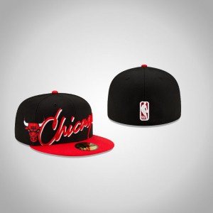 Chicago Bulls 59FIFTY Fitted Men's Cursive Hat - Black 733610-179