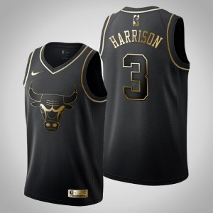 Shaquille Harrison Chicago Bulls Men's #3 Golden Edition Jersey - Black 984003-949