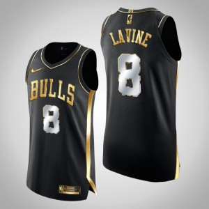 Zach LaVine Chicago Bulls Men's #8 Golden Edition Authentic Limited Jersey - Black 776050-269
