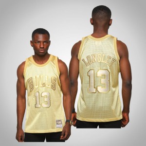 Luc Longley Chicago Bulls Limited Edition Men's #13 Midas SM Jersey - Gold 611067-880