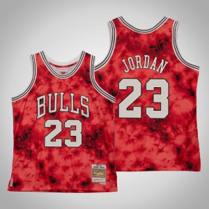 Michael Jordan Chicago Bulls Men's #23 Galaxy Jersey - Red 287150-395