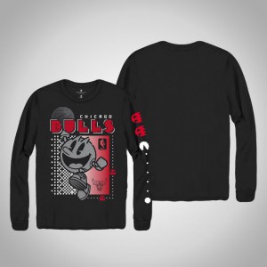 Chicago Bulls Long Sleeve Men's NBA x Pac Man T-Shirt - Black 839458-227