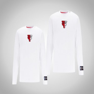 Chicago Bulls Long Sleeve Men's NBA x Hugo Boss T-Shirt - White 933653-309