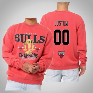 Custom Chicago Bulls 2021 Champs Trophy Men's Vintage Sweatshirt - Red 692332-761