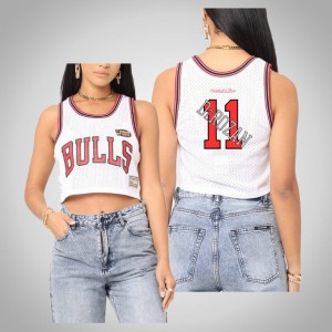 DeMar DeRozan Chicago Bulls 2021 Tank Top Women's Mesh Crop Jersey - White 785441-253