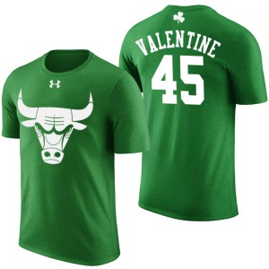 Denzel Valentine Chicago Bulls Men's #45 St. Patrick's Day T-Shirt - Green 527636-394