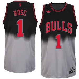 Derrick Rose Chicago Bulls Fadeaway Swingman /Gray Men's Fashion Jersey - Black 703963-556