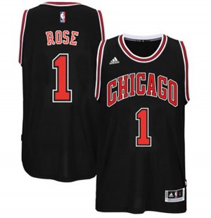 Derrick Rose Chicago Bulls 2014-15 New Swingman Men's #1 Road Jersey - Black 132434-305