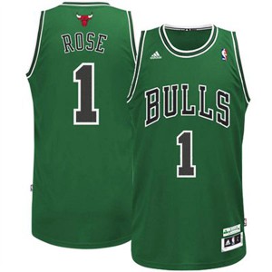 Derrick Rose Chicago Bulls St.Patrick's Day Men's #1 Fashion Jersey - Green 707050-143