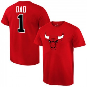 Chicago Bulls Dad Logo Men's #1 Father's Day T-Shirt - Red 783750-908