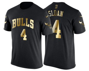 Jerry Sloan Chicago Bulls Retired Player Name & Number Men's #4 Gilding T-Shirt - Gold 301899-259