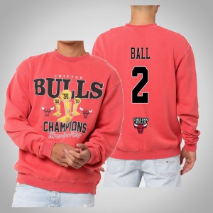 Lonzo Ball Chicago Bulls 2021 Champs Trophy Men's Vintage Sweatshirt - Red 546769-945