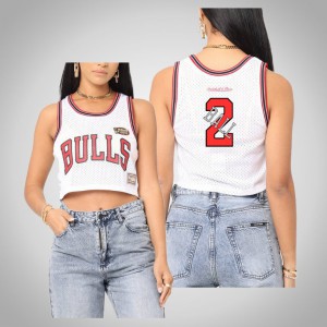 Lonzo Ball Chicago Bulls 2021 Tank Top Women's Mesh Crop Jersey - White 623422-568