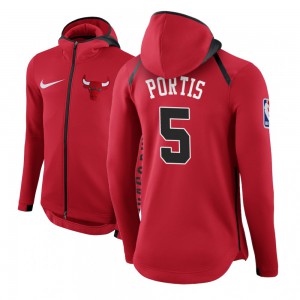 Bobby Portis Chicago Bulls Therma Flex Men's #5 Showtime Hoodie - Red 826481-896