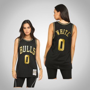 Coby White Chicago Bulls Hardwood Classics Limited Allocation Men's #0 2021 Golden Edition Jersey - Black 977782-713