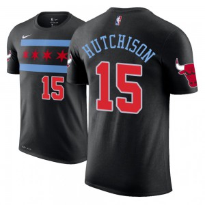 Chandler Hutchison Chicago Bulls Edition Name & Number Men's #15 City T-Shirt - Black 460752-887