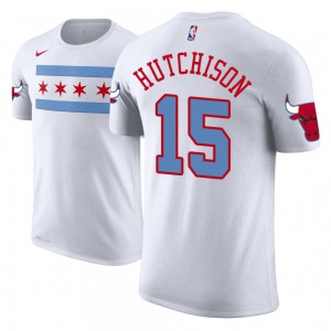 Chandler Hutchison Chicago Bulls Edition Name & Number Men's #15 City T-Shirt - White 984177-820