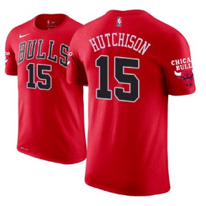 Chandler Hutchison Chicago Bulls 2018 NBA Draft Edition Name & Number Men's #15 Icon T-Shirt - Red 305619-829