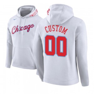 Custom Chicago Bulls Edition Men's #00 City Hoodie - White 798691-936
