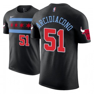 Ryan Arcidiacono Chicago Bulls Edition Name & Number Men's #51 City T-Shirt - Black 610999-984