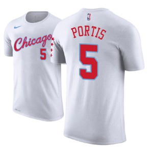 Bobby Portis Chicago Bulls Edition Name & Number Player Men's #5 City T-Shirt - White 175610-931