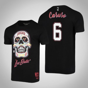 Alex Caruso Chicago Bulls Sugar Skull Hardwood Hometown Men's #6 Classic Edition T-Shirt - Black 968297-925