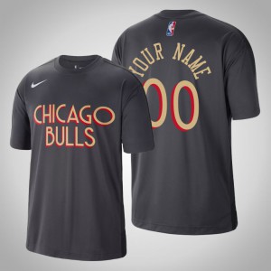 Custom Chicago Bulls Edition Shooter Men's #00 City T-Shirt - Black 763661-671