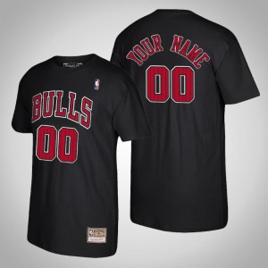 Custom Chicago Bulls Hardwood Classics Men's #00 Reload T-Shirt - Black 642155-449