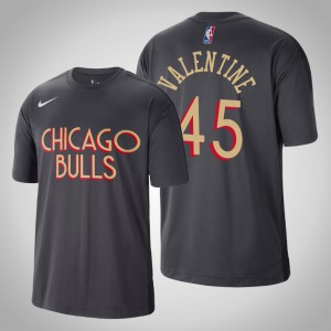 Denzel Valentine Chicago Bulls Edition Shooter Men's #45 City T-Shirt - Black 432807-379