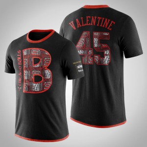 Denzel Valentine Chicago Bulls Two Hype Original 90's Team Letter Men's #45 Kente T-Shirt - Black 370509-354