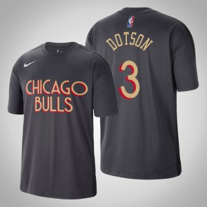 Devon Dotson Chicago Bulls Edition Shooter Men's #3 City T-Shirt - Black 571640-304