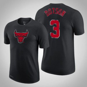Devon Dotson Chicago Bulls Logo Dri-Fit Men's #3 Earned T-Shirt - Black 235171-645