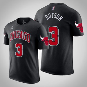Devon Dotson Chicago Bulls 2020-21 Men's #3 Statement T-Shirt - Black 826091-690