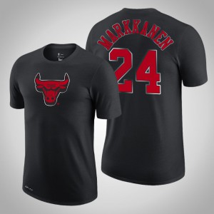 Lauri Markkanen Chicago Bulls Logo Dri-Fit Men's #24 Earned T-Shirt - Black 900421-945