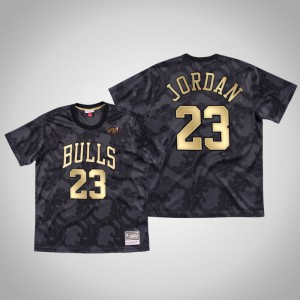 Michael Jordan Chicago Bulls Mesh Men's #23 Black Toile T-Shirt - Black 937995-569