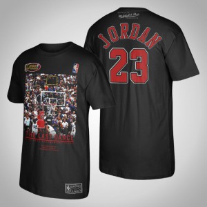 Michael Jordan Chicago Bulls The Final Shot of The Last Dance Men's #23 Player Graphic T-Shirt - Black 606695-637