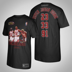 Michael Jordan Chicago Bulls The Golden Trio of Bulls Men's #23 Player Graphic T-Shirt - Black 229044-807