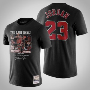 Michael Jordan Chicago Bulls Memories Signature Men's #23 The Last Dance T-Shirt - Black 265638-727