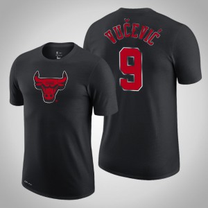 Nikola Vucevic Chicago Bulls Logo Dri-Fit Men's #9 Earned T-Shirt - Black 318873-173