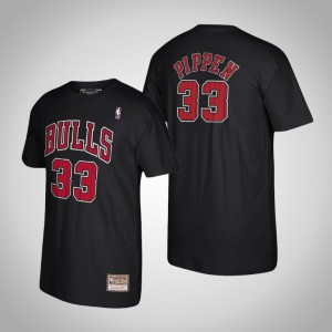 Scottie Pippen Chicago Bulls Hardwood Classics Men's #33 Reload T-Shirt - Black 168099-407