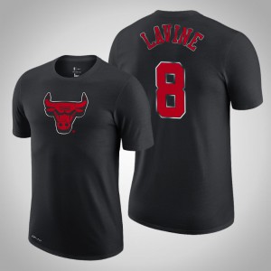 Zach LaVine Chicago Bulls Logo Dri-Fit Men's #8 Earned T-Shirt - Black 834775-290