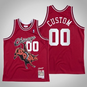 Custom Chicago Bulls Men's #00 Juice Wrld x BR Remix Limited Jersey - Red 833847-555