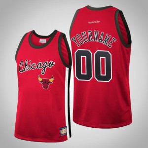 Custom Chicago Bulls Team Heritage Men's #00 Hardwood Classics Jersey - Red 711689-880